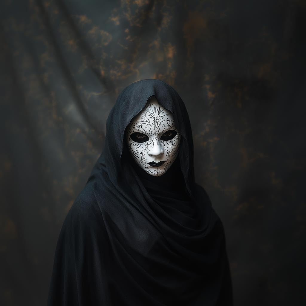 Gothic Masquerade Ornate Phantom Mask | 3D Printed Horror Cosplay Womens Costume Mask