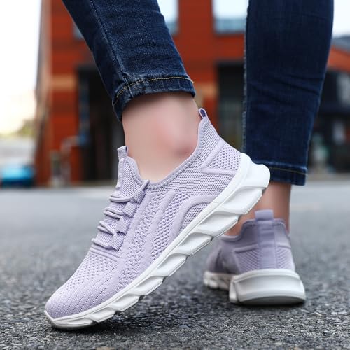 Image of DLWKIPV Womens Slip on Walking Tennis Shoes for Women Work Running Athletic Gym Sports Sneakers Lightweight Casual Shoe