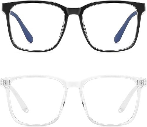 Miniatura 4 de Lentes de bloqueo de luz azul, anteojos cuadrados de gran tamaño para computadora anti luz azul para mujeres y hombres