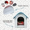 Medium-Indoor-Outdoor-Doghouse-Cozy-Shelter-with-Raised-Floor-Weatherproof-Floor-Drainage-Dog-Kennel-Temperature-Controlled-Ventilation-Slanted-Roof-Easy-No-Tool-Assembly-295x24x34 Cozy Shelter with Raised Floor