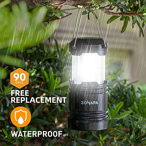 Zonapa Outdoor Led Lantern W/ Magnetic Base (2-Pack) Battery Powered, Portable Camping Light | Ultra-Bright Camp Or Emergency Lighting | Indoor, Outdoor Hanging Hook #TOP2