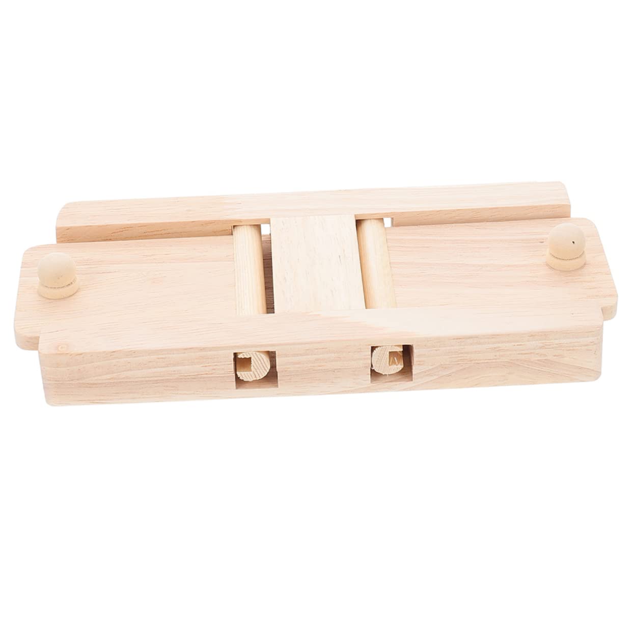 BESPORTBLE 2pièces Jouet Interactif pour Hamster Et Chinchilla Cachet De Friandises Bois Accessoire Ennui pour Rongeurs avec Double Couvercle Rotatif