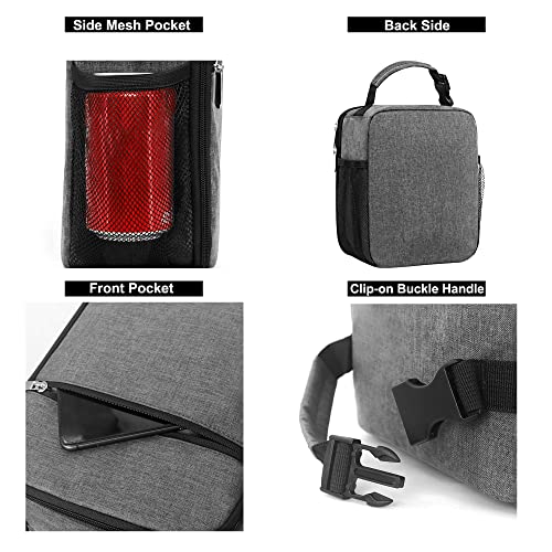 Habopet Lunch Box For Men & Women Durable Lunch Bag For Adults Reusable Small Lunchbox Grey #TOP2