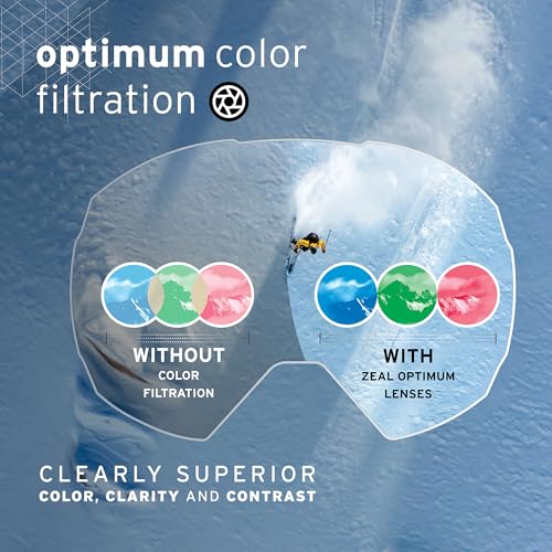 Zeal Optics Beacon - ODT Ski & Snowboard Goggles for Men & Women, OTG Ready - Dark Night w/Auto+ Polarized GB Lens by Zeal Optics - Image 6