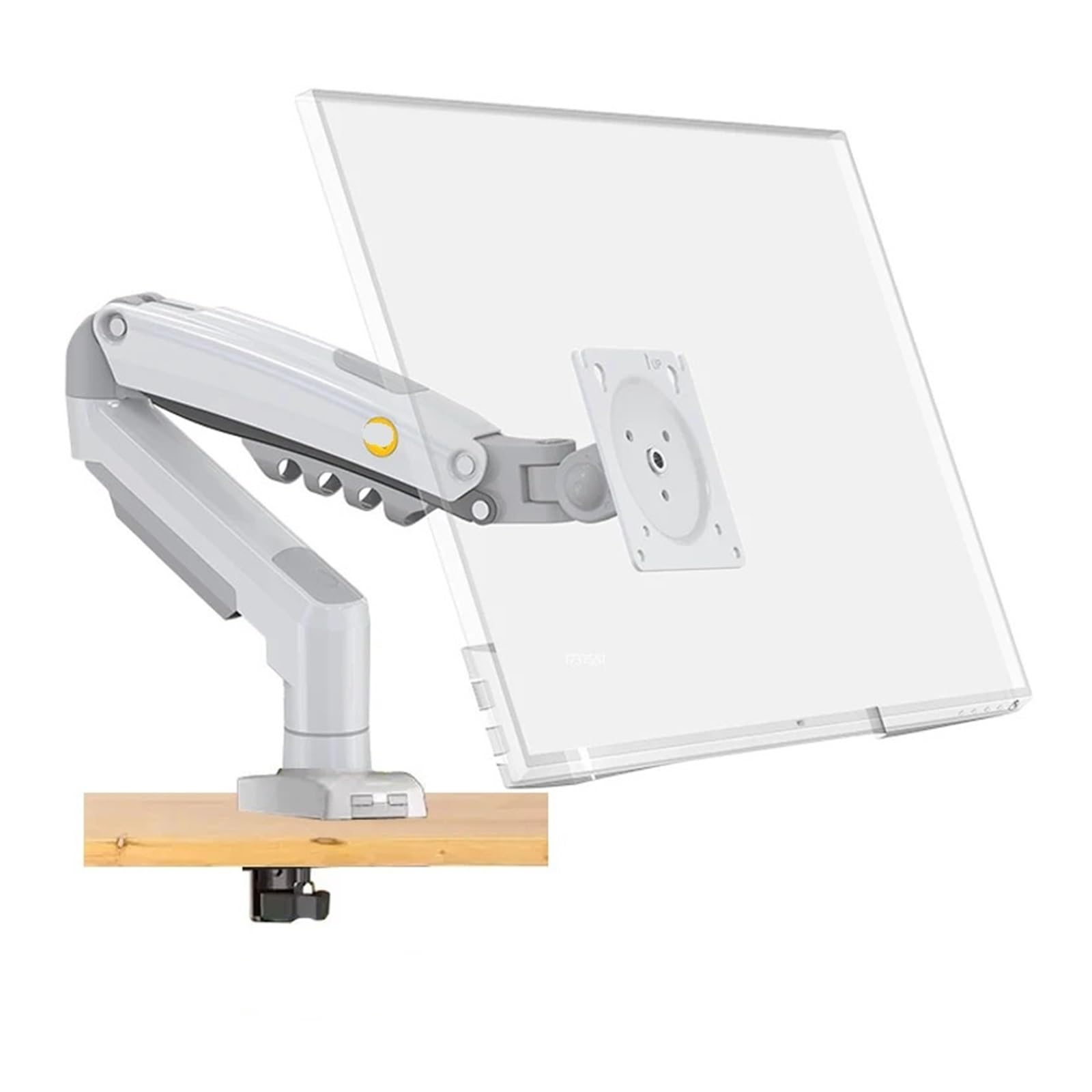 Bras de moniteur F80 blanc pour optimiser le debattement du bureau