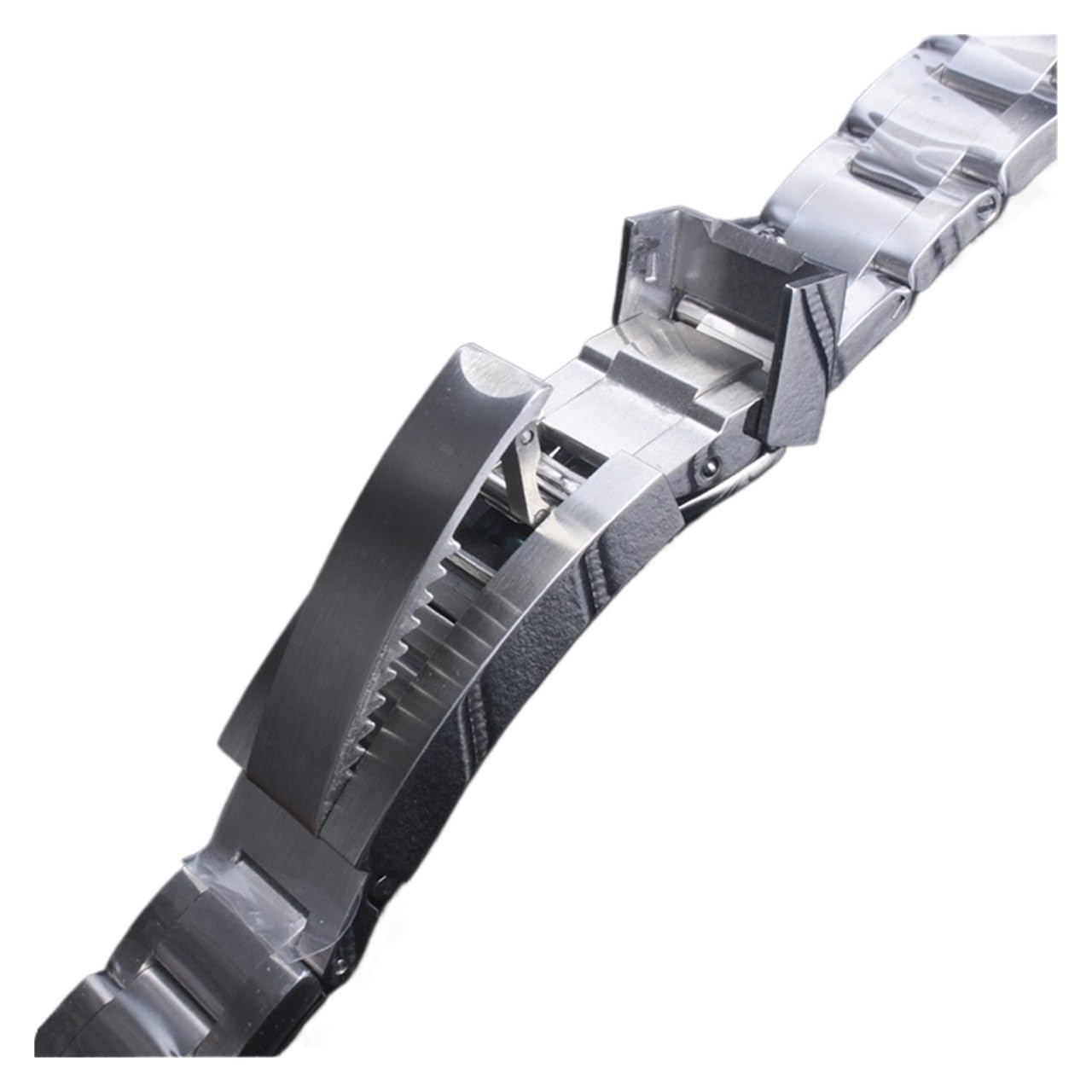 Correa de reloj con eslabones roscados acero inoxidable macizo 21 mm