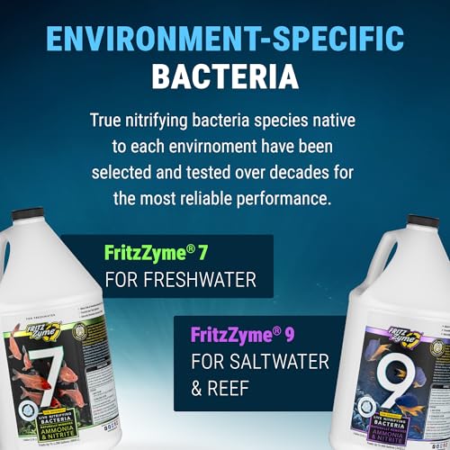 Image of Fritz Aquatics FritzZyme 7 Live Nitrifying Bacteria Naturally Removes Amonia & Nitrite for Freshwater Fish (1-Gallon)