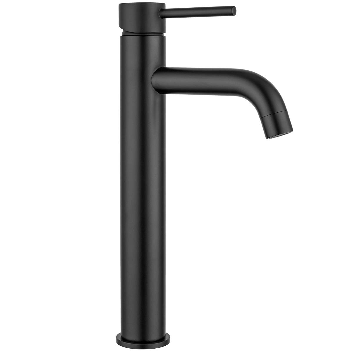 GAPPOMono Basin Mixer Tap Single Lever Tall Counter Bathroom Sink Taps Lead, Matt Black
