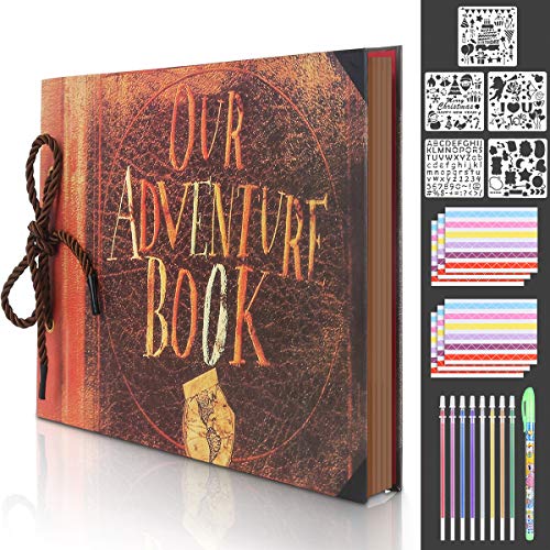 Our Adventure Book, Photo Album Scrapbook, Handmade DIY Photo Book, Family Scrapbook, Wedding Memory Book, Birthday Guest Book, Travel Scrapbook for Christmas, Anniversary, Travelling, Baby Shower