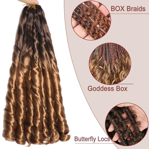 French Curl Braiding Hair 14 Inch 8 Packs Curly Braiding Hair Pre Stretched French Curl Crochet Braids extensions for braiding (OT4/30 - Image 3