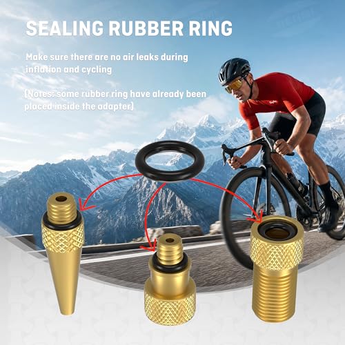 HENMI Fahrradventil Adapter Set mit Sortierbox (15Pcs) – Ansicht 6