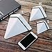 T4U Triangle Wall Planter Indoor, Set of 2 Ceramic Hanging Wall Planter, Geometric Succulent Air Plant Holder Vase Flower Cactus Faux Plants Containers, White Modern Decor for Home and Office