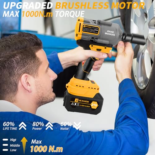 Jexugk 1000N.M 1/2 Inch Cordless Impact Gun thumb #2