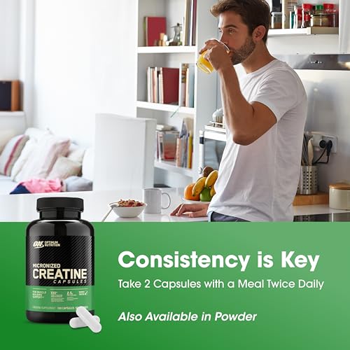 optimum nutrition micronized creatine monohydrate capsules keto friendly 2500mg 100 capsules