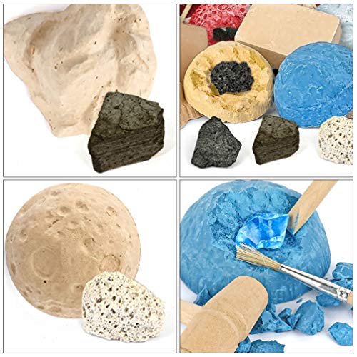 STOBOK Kit de EscavaÃ§Ã£o para CrianÃ§as Kit de EscavaÃ§Ã£o de Gemas Gemas CientÃ­ficas CrianÃ§as Es