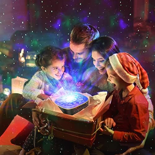 Galaxy Projector, Star Projector Night Light with Remote Control/Timer Function/Built-in Music, LED Projector Light with 8 Lighting Modes for Kids Baby Adults Bedroom/Room Decor/Party/Gift (Black)