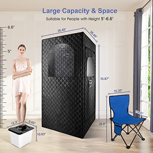 image for COSVALVE Full Size Portable Steam Sauna Kit, Personal Sauna Tent for H