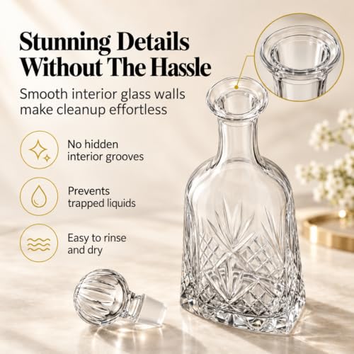 Godinger Wine Decanter, Whiskey Decanter, Dublin Crystal Collection by Godinger - Used condition - Image 5