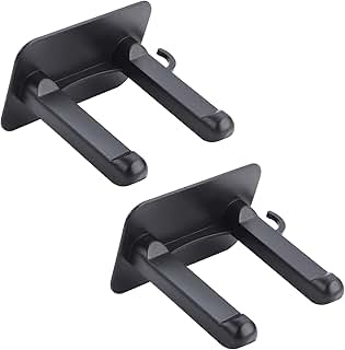 2pcs Hairdryer Holder Station Wall Mounted Black Hair Dryer 