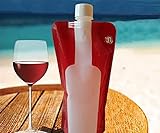 Premium Foldable Wine Bottle Portable, Reusable, Refillable, Leak Proof, Flexible Travel Wine Bottle 750ml Shatterproof Comes with Life Time Guarantee