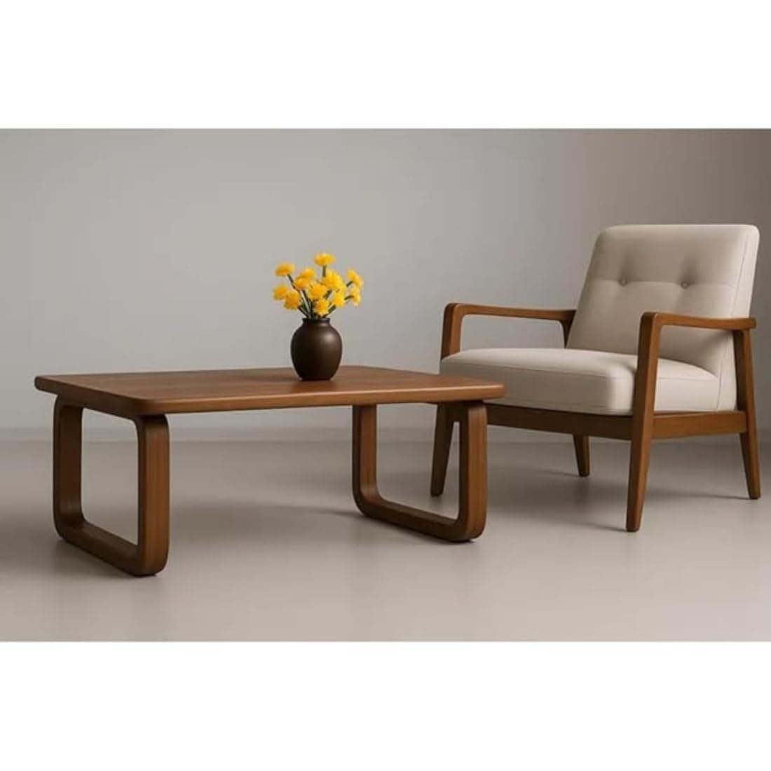 Wooden Expert 36 * 24 * 18 Ultra Big Handmade Solid Wood Coffee Table for Living Room Wooden – Modern Walnut and Oak, Minimalist Mid-Century Design Coffee Table for Living Room Wooden 3