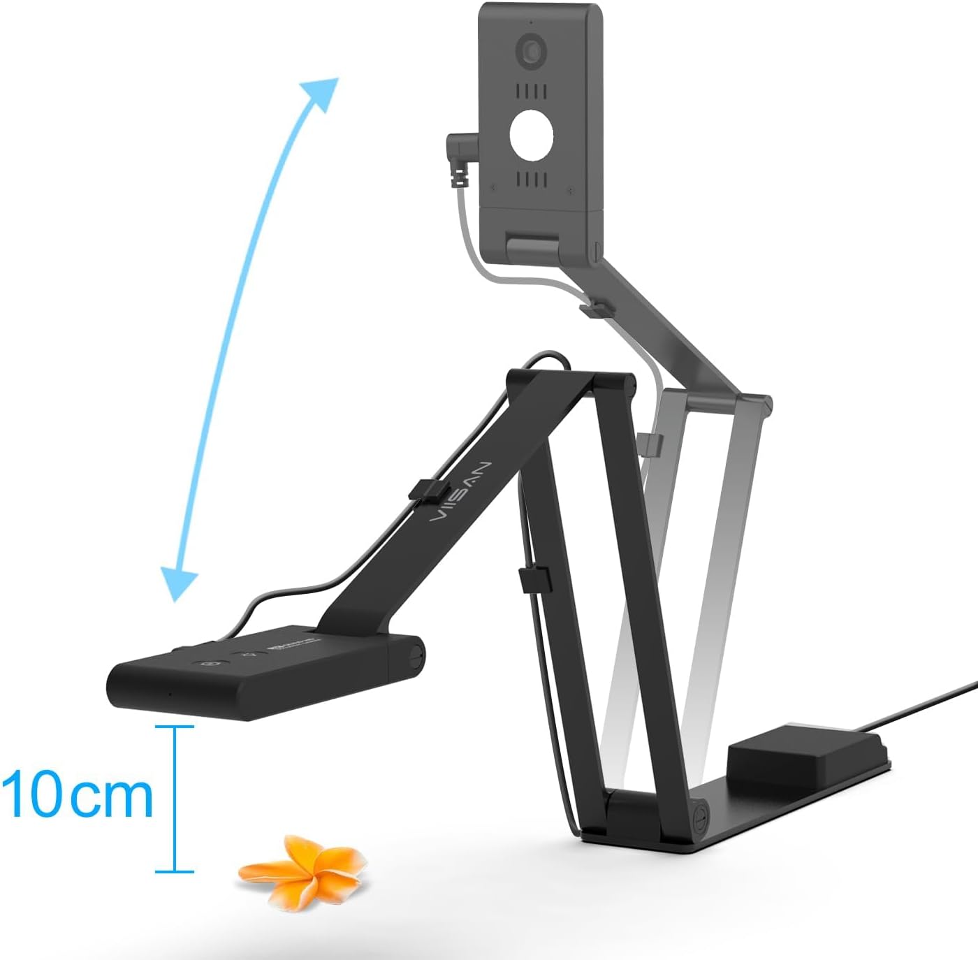 VS5 Document Camera for Teachers, USB Visualizer A3-Size, 2K Webcam with Microphone for Remote Teaching & Live Streaming-Windows, macOS, ChromeOS