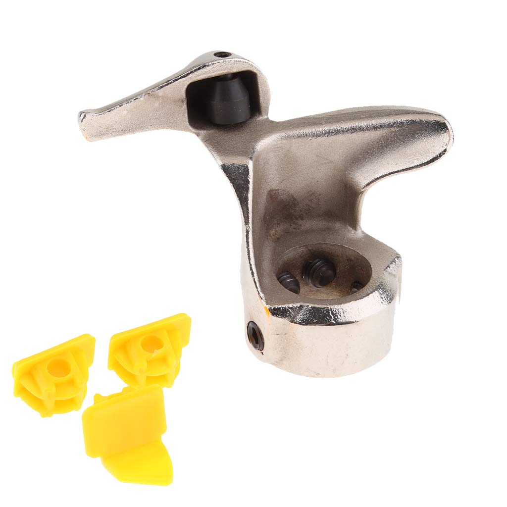 Homyl Support De Démonte-Pneu De Moto, Tête Duvet avec 3 Plaquettes en Acier Moulé - Argent 28mm