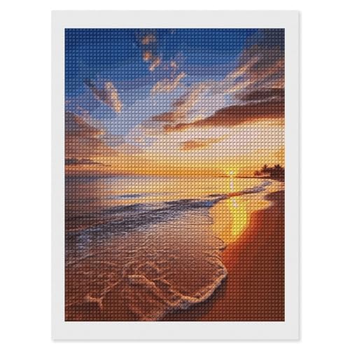 Peinture diamant lever de soleil : relaxez-vous avec ce kit de strass carrés anti-stress