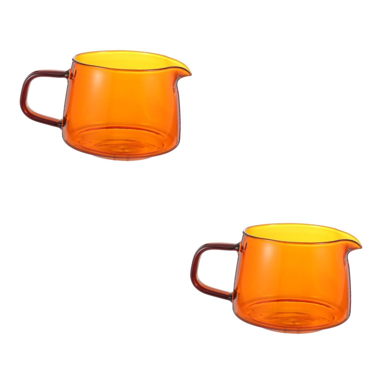 COLLBATH 2 Pcs Coffee Kettle Pot Glass Kettle Multi-functional for Tea Milk Heat-resistant Kitchen Supply