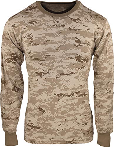 Army Universe Desert Digital Camouflage Long Sleeve Military T-Shirt Pin - Size Large (41"-45")