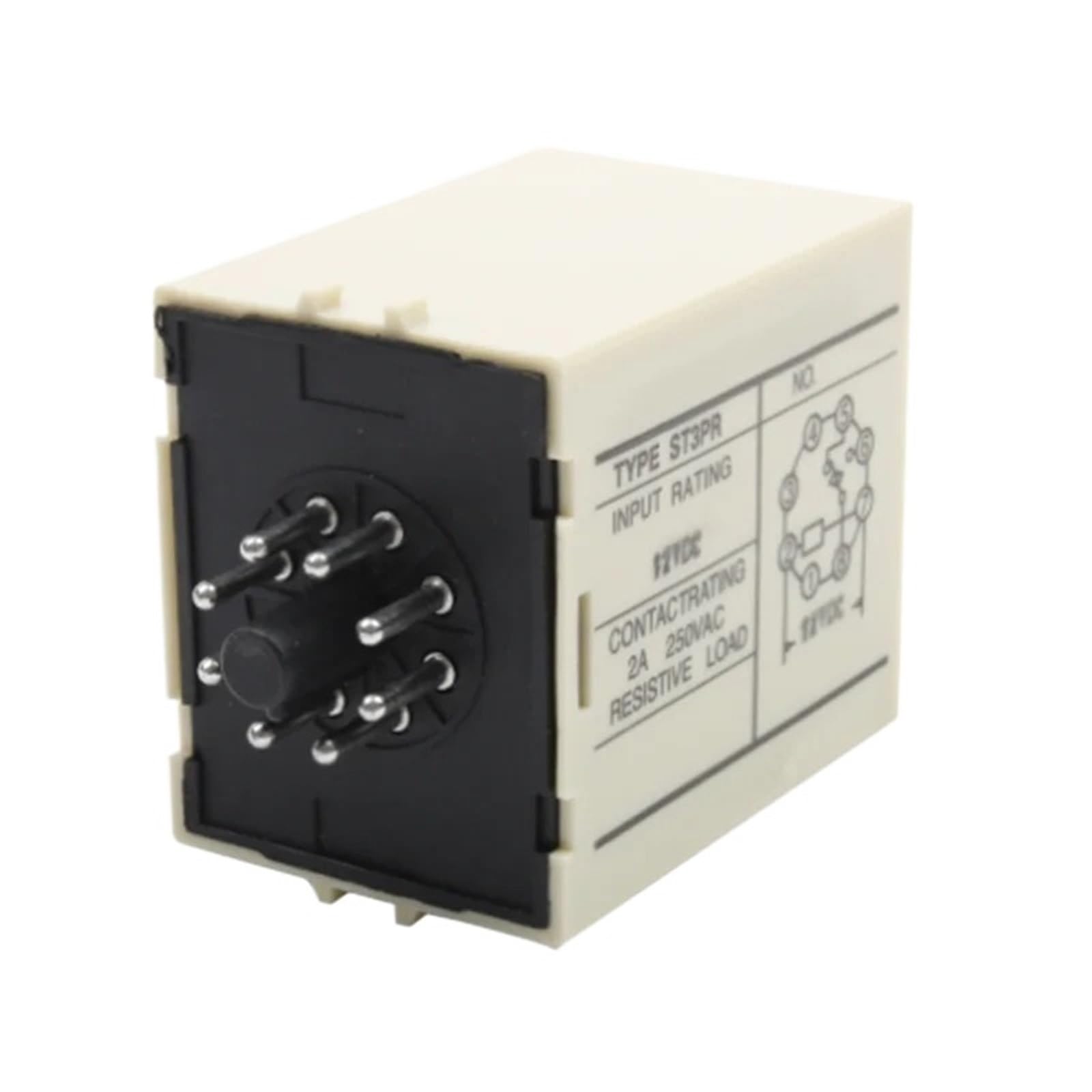 Relé temporizador eléctrico ST3PR Relés contadores electrónicos Relé temporizador digital con base de zócalo CA 36 V 110 V 380 V 24 V 12 V(6s 60s,12V)