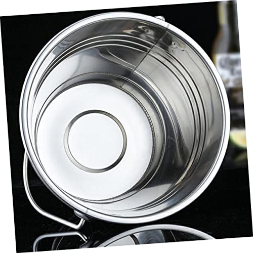 INOOMP 1 Conjunto De Armário De Bebidas De Balde De Gelo De Aço Inoxidável Para Refrigerador De Líqu