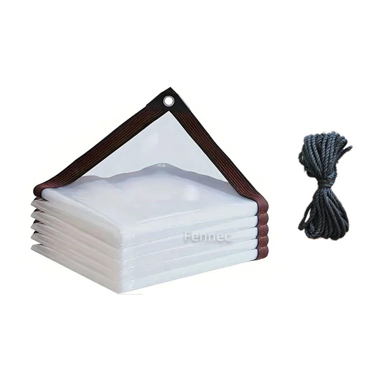 Clear Tarp Transparent Tarpaulin PE Waterproof Plastic Vinyl With Grommets Garden Rain Cover(2x3.0m)