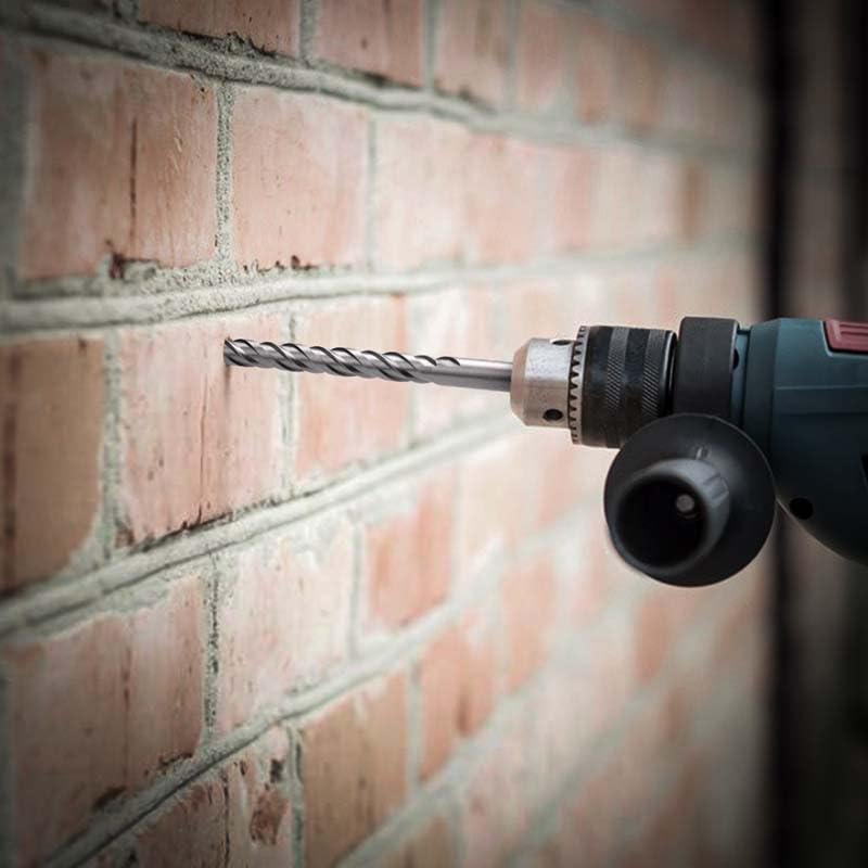 Wiertło elektryczne z czterema ostrzami SDS Plus z trzonkiem do 110 mm 160 mm 210 mm ściana betonowa Brice Block Murowanie Wiertarka do otworów (kolor: 13 sztuk, rozmiar: okrągły)