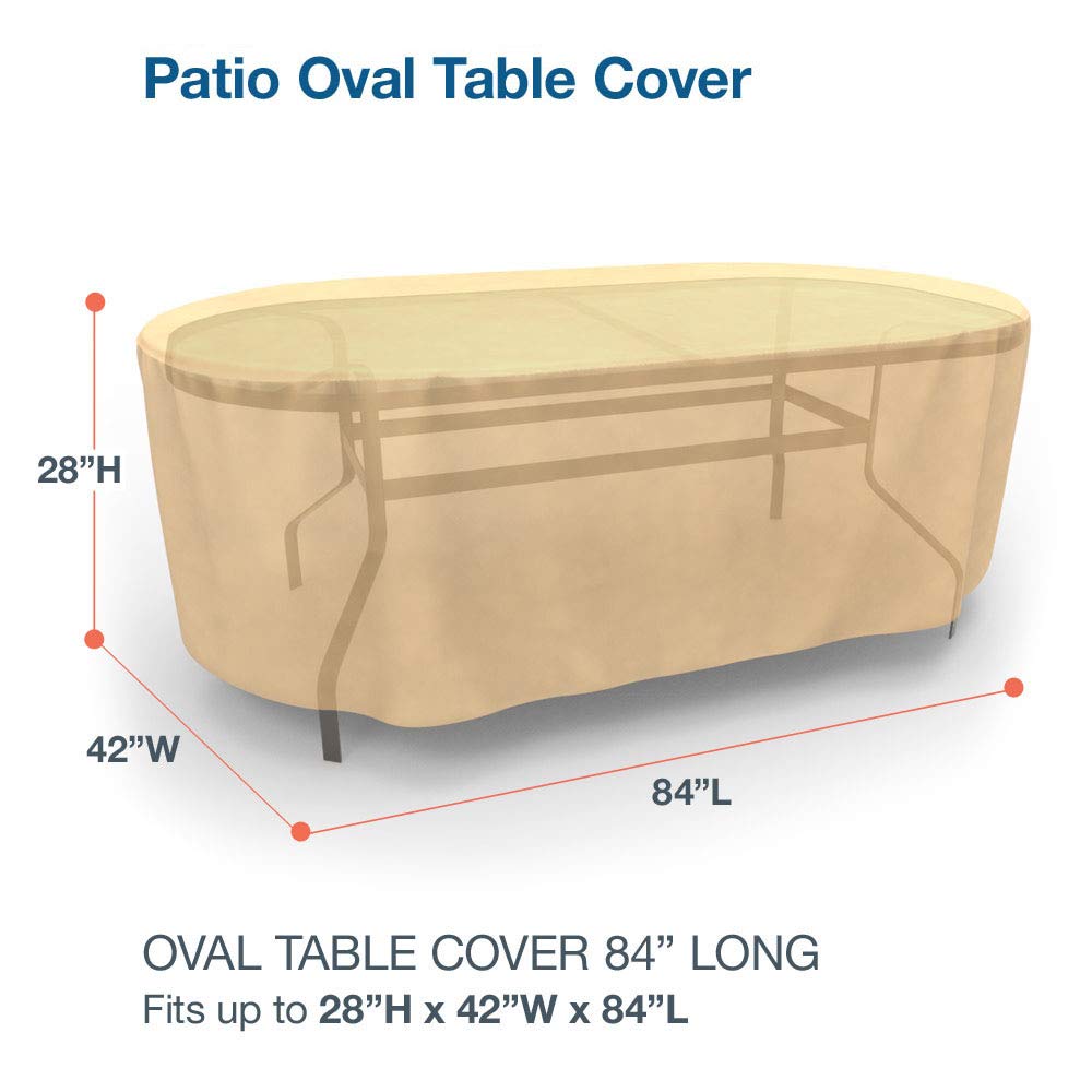 EmpirePatio Classic Nutmeg Oval Patio Table Cover, 28
