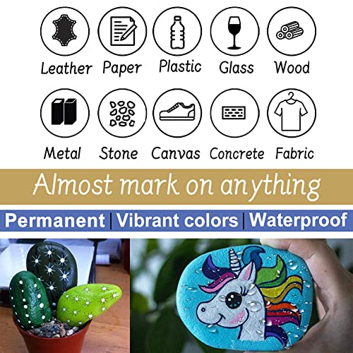 Overseas ACS001-8 Paint Marker Pens - 8 Colors Oil Based Paint Markers thumb #5