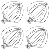 Bcowtte 4X KN256WW Accesorios para Batidora de Huevos para 5-6QT Accesorios para Mezclador Vertical Elevación del Cuenco Mezclador para Crema Huevos Mezclador para Mayonesa para Pasteles