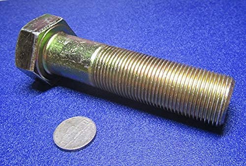 Grade 8 Zinc Yellow Plated Steel Bolts RH PT 1"-14 x 4.00 Length 1 pc