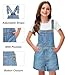 Remimi Little Girl Cotton Overalls Shorts Summer Denim Bib Jeans Holiday Fashion Button Design Jumpsuits 3-4 Years