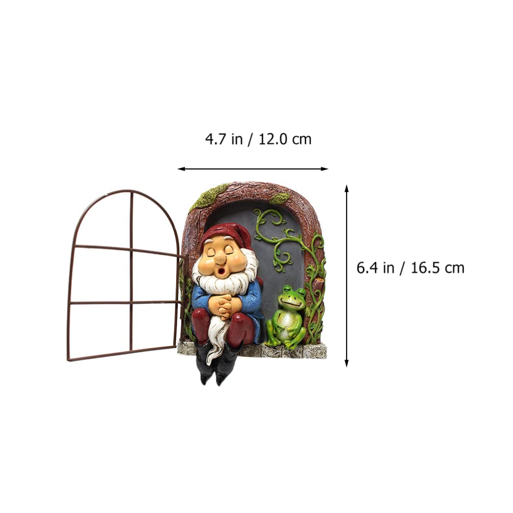 YARNOW Statua Da Giardino in Resina Decorativa Di Nani Addormentati Per Arredamento Casa e Giardino