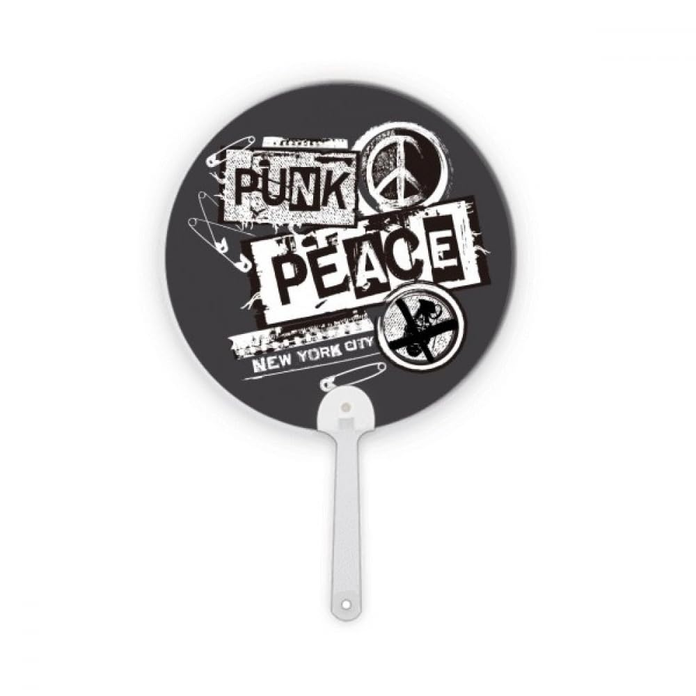 Éventail punk anti-guerre illustration pour festivals urbains