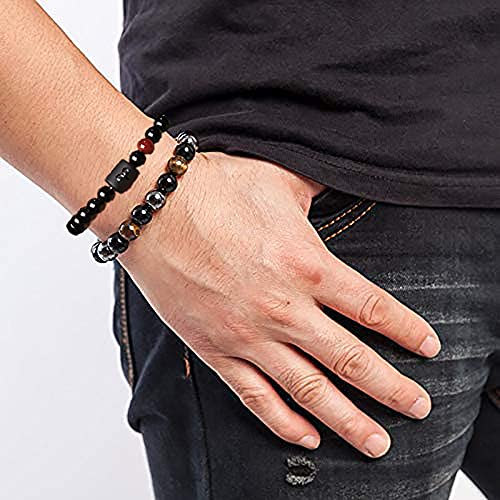 CSIYANJRY99 Zodiac Bracelets for Men Women Zodiac Sign 12 Constellation Horoscope Bracelet 8mm Natural Obsidian Hematite Onyx Tiger Eye Beads Stretch Bracelet2