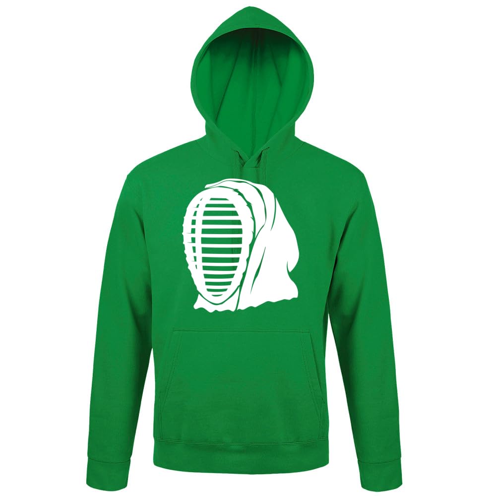 Kendo - Felpa con cappuccio da uomo, verde, XXL