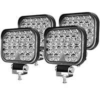 YUGUANG LED Arbeitsscheinwerfer, 4 X 48W Quadrat LED Offroad Zusatzscheinwerfer 12V 24V Scheinwerfer IP67 Wasserdicht Rückfahrscheinwerfer für LKW Traktor SUV, UTV, ATV.
