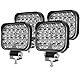 YUGUANG LED Arbeitsscheinwerfer, 4 X 48W Quadrat LED Offroad Zusatzscheinwerfer 12V 24V Scheinwerfer IP67 Wasserdicht Rückfahrscheinwerfer für LKW Traktor SUV, UTV, ATV.
