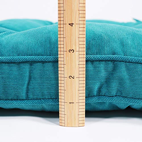 Tiita Patio Chair Pads Cushions 18X18 Inch Square Floor Pillows Pad For Outdoor Kitchen Dining Chairs With Ties Set Of 2, Blue #TOP2