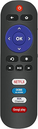 Allimity RC280 RC282 Control remoto de repuesto para TCL ROKU TV con 4 botones de aplicación de acceso directo