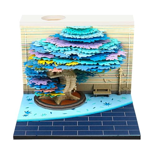 RSLIPIN 3D Memo Pad Winter Tree 240 Sheets Paper Art Notepad 3D Non-Stick Sticky Note DIY Paper Notes Creative Decorative Gift