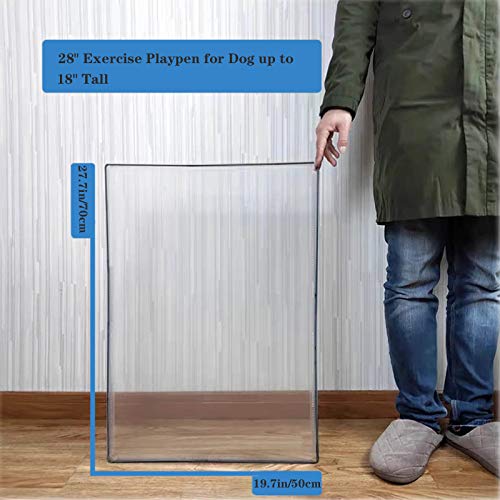 BRIAN & DANY Pet Playpen, Portable Large Plastic Yard Fence for Small Animals, 12 Panels, 27.7 X 19.7 inches, Smoke Grey - Thumbnail 6