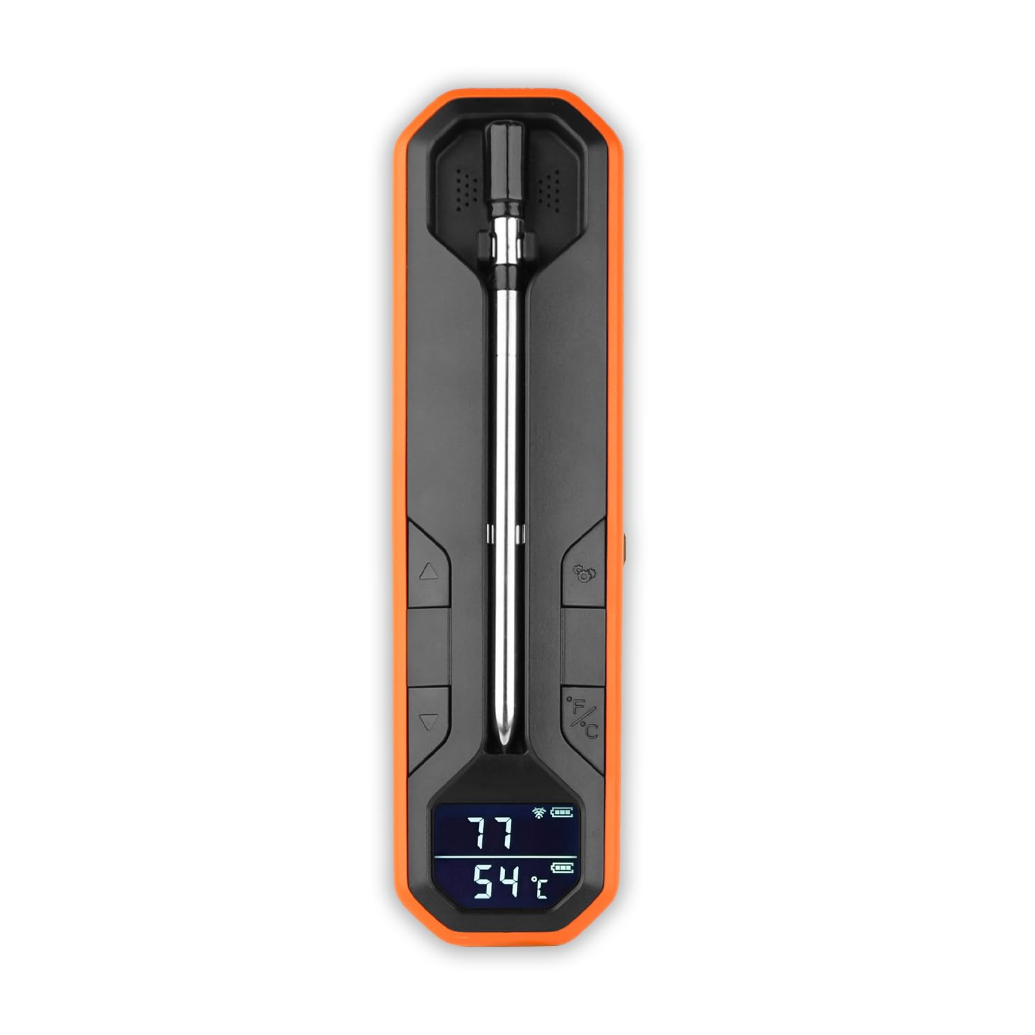 Fontastic “Foca” Fleischthermometer kabellos mit App – Grillthermometer für punktgenaues BBQ, Thermometer kochen 0-275°C, Grillthermometer Bluetooth aus Edelstahl mit Keramik-Griff, IP67